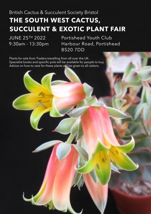 South West Cactus, Succulent &amp; Exotic Plant Fair June 25th 2022
